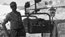 trasporto di un ferito con teleferica, presso il villaggio militare del Rifugio Garibaldi (2550m s.l.m.)